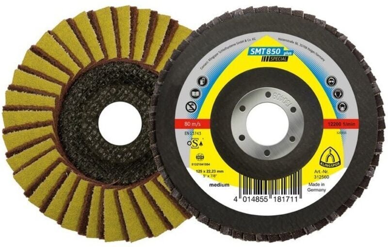 Klingspor - Schleifmopteller smt 850 plus Special, gewölbt 115 mm Korn 120 sehr Fein