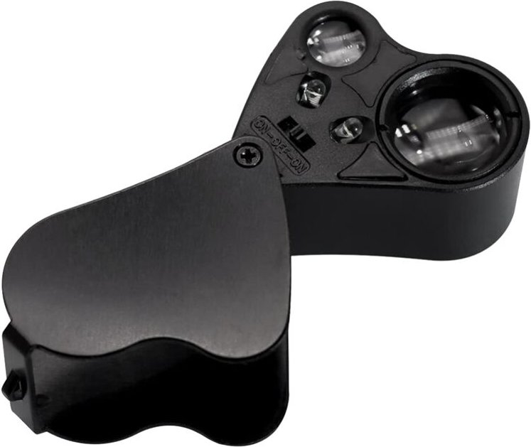 30X 60X beleuchtete Juwelierlupe, faltbare Schmucklupe mit heller LED-Beleuchtung für Edelsteine