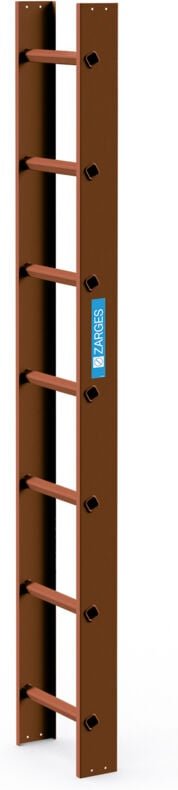Zarges Dachleiter 7 Sprossen kupferbraun