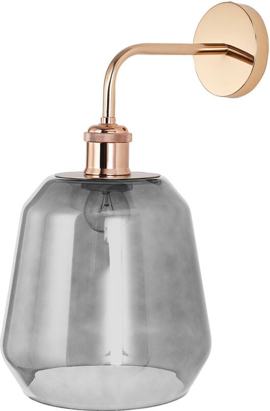 Wandleuchte - Lampenschirm aus Glas - Alessia Grau transparent