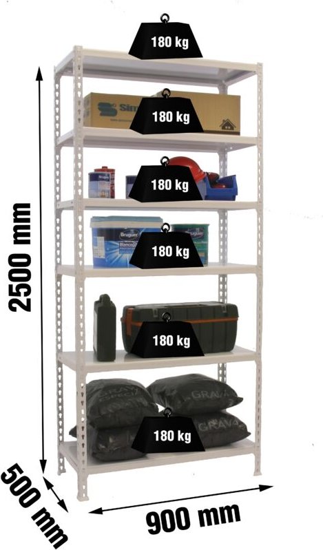 Simonrack SIMONCLICK 6 Regale Weiß Robust