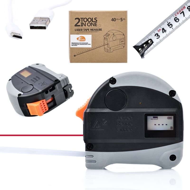 Rosfix Digitaler Laser-Entfernungsmesser mit Messgerät