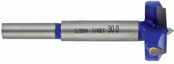 Thumbnail - Scharnierbohrer Ø35 Tivoly Hartmetallplättchen zylindrischer Schaft Lg.79,6 mm - 11102423500