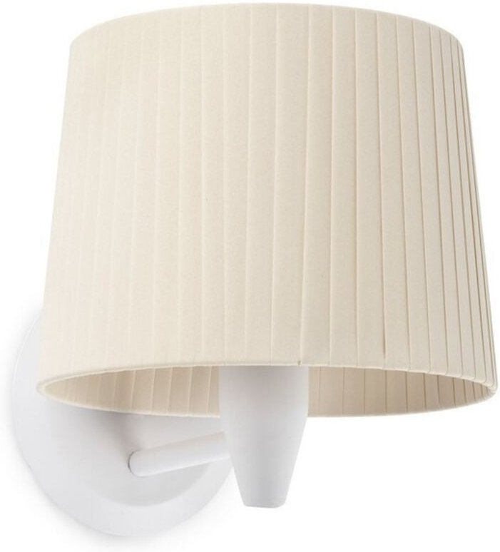 Samba Wandleuchte innen weiß/Polyesterseide beige 64306-35