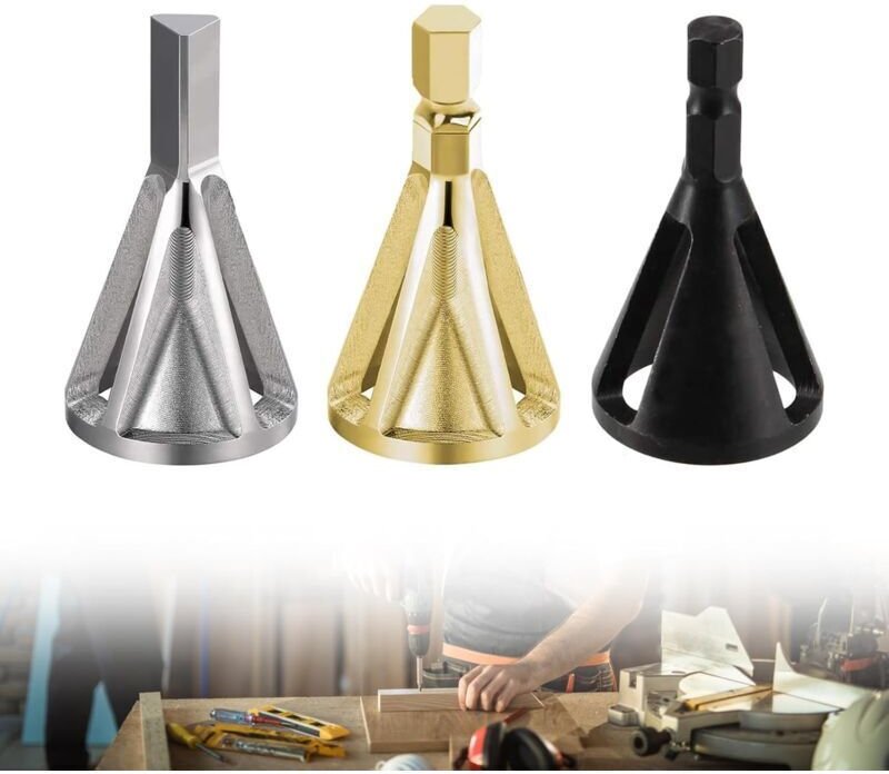 Externe D'éBavurage Outil à Chanfreiner 3 Pcs Deburring pour Les Forets Pour L'EnlèVement de Fraisage Pour Divers Forets...