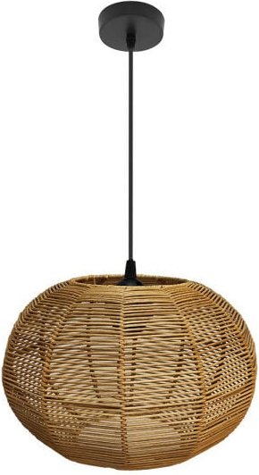 Fabrilamp - Hängelampe de Decke Kepa 1xe27 Schwarz/natural 30d