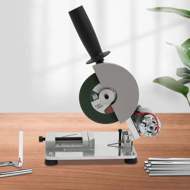 Mini Tischsäge Tragbare Tischsäge Manuelle Kappsäge Leerlaufdrehzahl 9000rpm Einstellbarer Winkel Höhe mit 2 Sägeblätter...