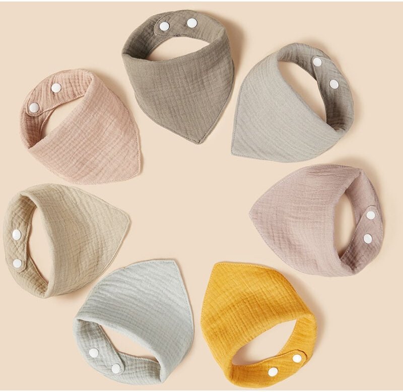 Dreieckstuch für Babywiege aus reiner Baumwolle, mehrfarbig, 7er-Set - RAPANDA