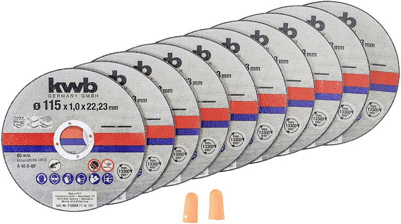 Einhell trennscheiben-set 115mm durchmesser 10 stück - 49712021