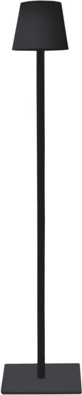 Led Akku Metall Stehlampe schwarz usb aufladbar - 123 x 16 cm - Wohnzimmer Standleuchte dimmbar mit Touch Steuerung kabe...
