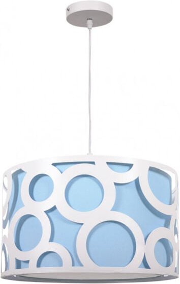 Anhänger orlando blau/weiß 1xe27 reg x30x30 cm