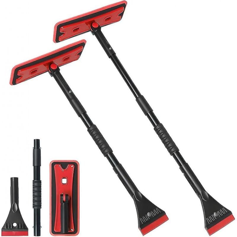 BEBUSINGOTO 3-in-1-Autoschneebürste, abnehmbarer und ausziehbarer Eiskratzer mit breitem Schaumstoffkopf und ergonomisch...