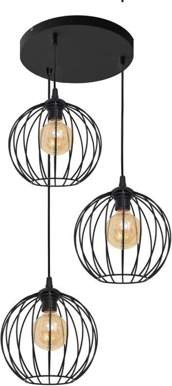 Mercure Cluster Pendelleuchte Schwarz 40cm - Helam