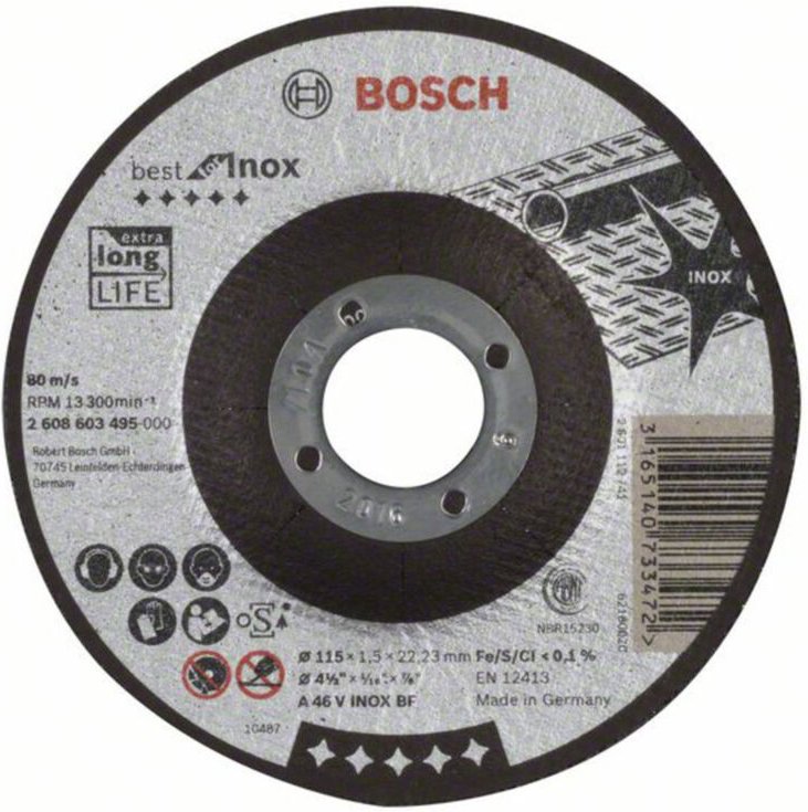Bosch - Trennscheibe gekröpft Best for Inox a 46 v inox bf, 115 mm, 1,5 mm