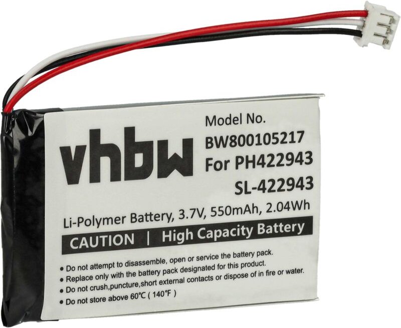 Vhbw - Akku Ersatz für Philips PH422943 für schnurlos Festnetz Telefon (550 mAh, 3,7 v, Li-Ion)