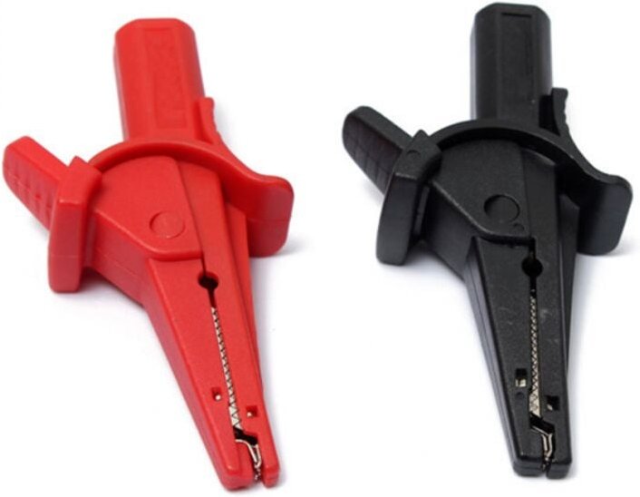 Krokodilklemme, 10 A, Schwarz, Rot, Krokodilklemme für Multimeter, Strom-Isolationsprüfklemme