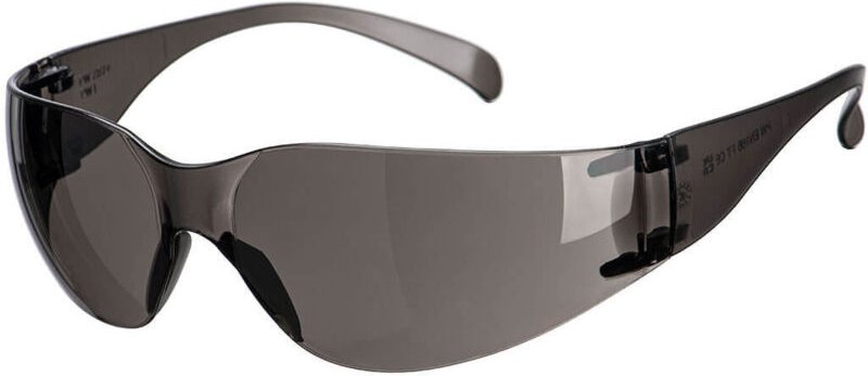 Schutzumhüllende schwarze Brille