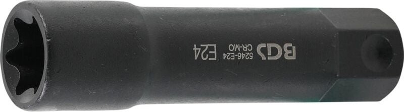 Bgs Technic - Steckschlüssel-Einsatz E-Profil, extra lang Antrieb Außensechskant 22 mm sw E24