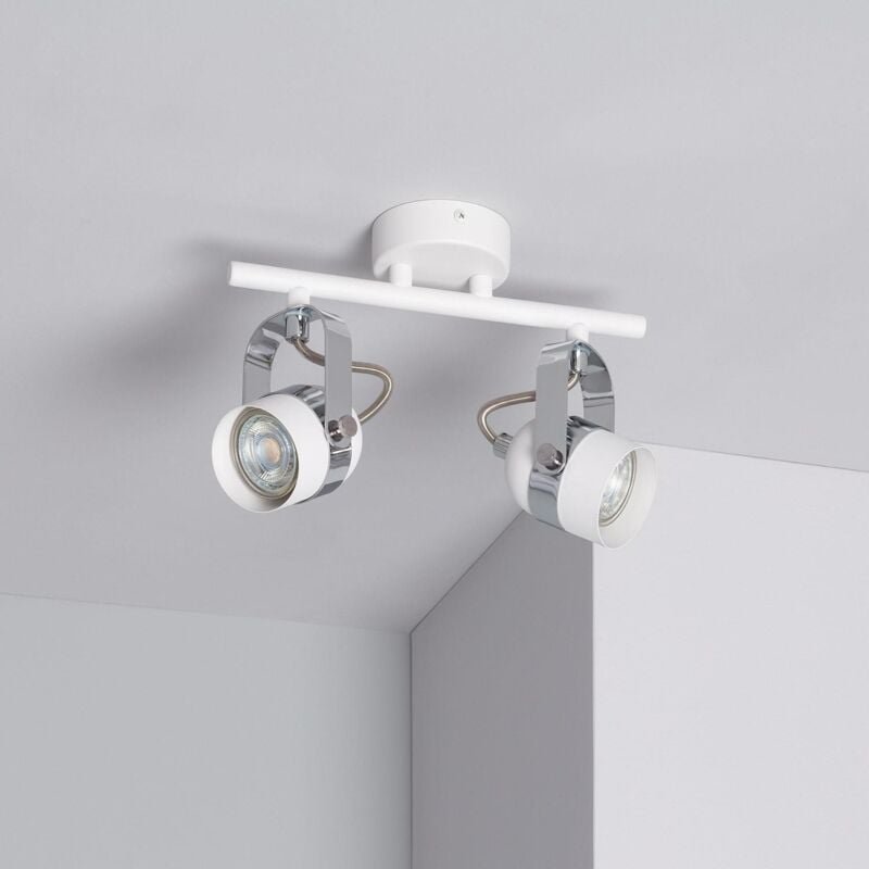 Thumbnail - Deckenleuchte Ausrichtbar Aluminium 2 Strahler Weiss Sinner Weiß