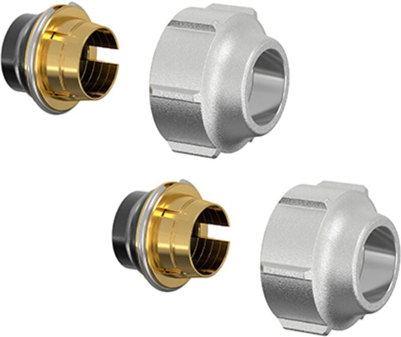 Flamco Klemmverschraubung-Set A11 12x1mm x g 3/4' Innengewinde Eurokonus Messing vernickelt