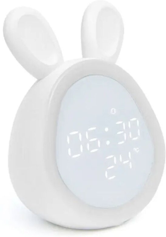 Sveglia digitale a LED con luminosità regolabile, dal design a forma di coniglietto, dotata di programmi intelligenti pe...