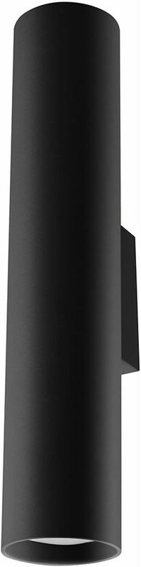 Wandlampe Metall UP DOWN Wandleuchte Innen Treppenhauslampen Wand, Stahl schwarz, 2x GU10, DxH 6x30 cm