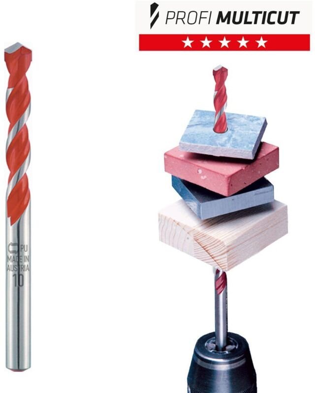 Alpen MultiCut 17200700100 Hartmetall Mehrzweckbohrer 7 mm Gesamtlänge 100 mm Zylinderschaft 1 St.