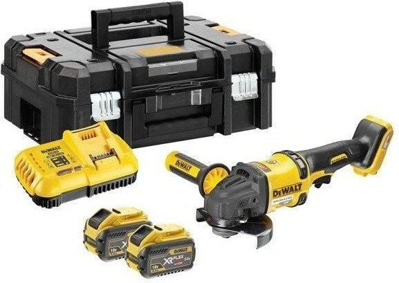 Werkzeuge - 54V Akku-Winkelschleifer 125 mm, 2x Akku 9,0 Ah flexvolt, Ladegerät DCG418X2 - Dewalt