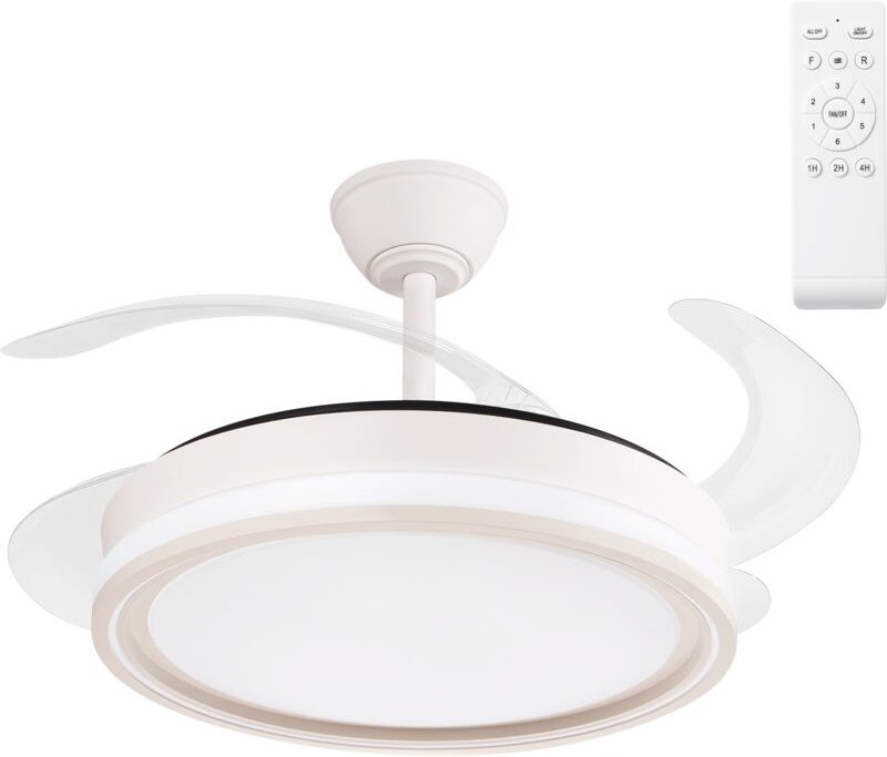 Greenice - led Deckenventilator 59W 5900LM cct dc Ultra Leise mit Fernbedienung Sommer-Winter Funktion