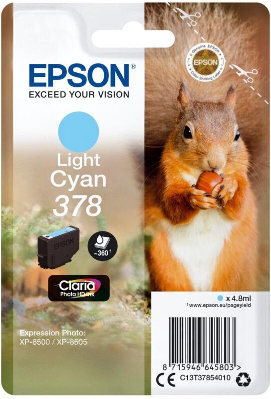 Epson Squirrel C13T37854020 Druckerpatrone 1 Stück(e) Original Standardertrag Helle Cyan