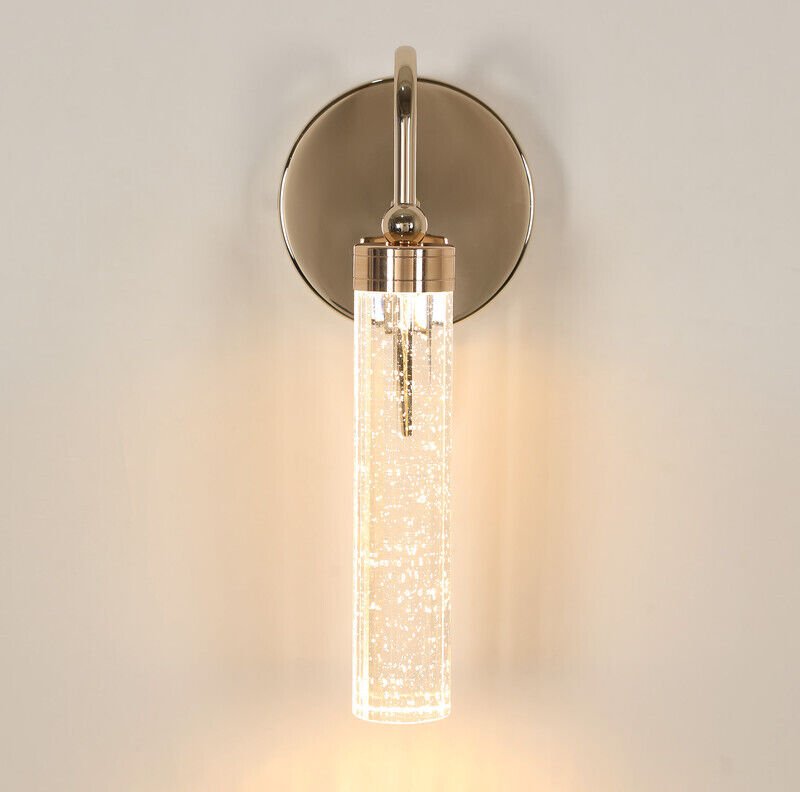 COMELY Designer-Wandleuchte aus goldfarbenem Acryl, 6 W, warmes Licht (3000 K), elegante Ambientebeleuchtung, für Schlaf...