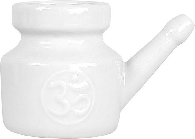 350-Ml-Keramik-Neti-Topf, Nasenreinigungstopf, Langlebig, Auslaufsicher, zum NasenspüLen, MäNner, Frauen,