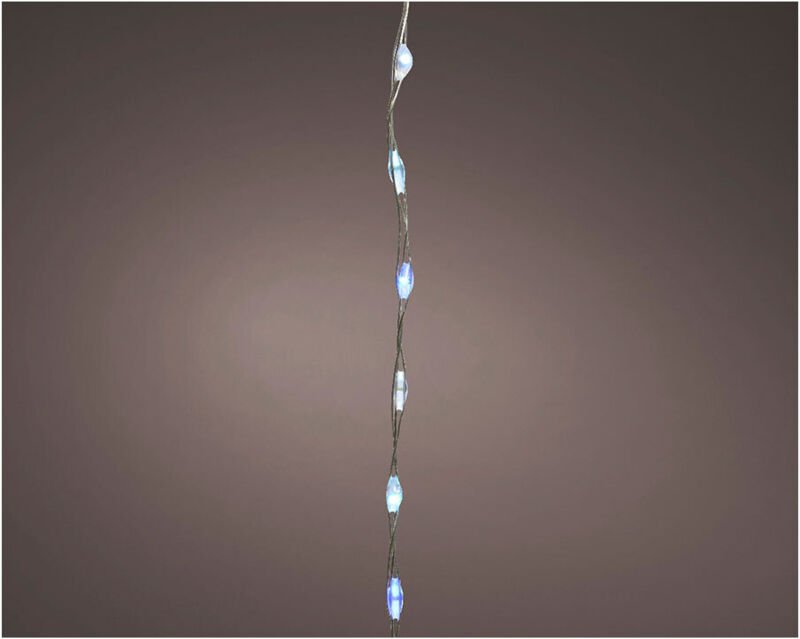 Micro LED Girlande extra dicht Pastellfarben blinkend 900cm 567l silbernes Kabel