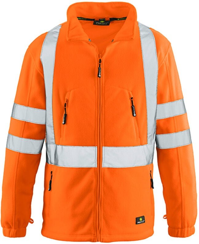 Protect Workwear - 4 Protect Warnfleecejacke Seattle, leuchtorange, Gr. 2XL