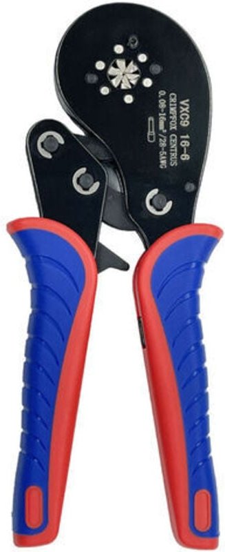 Tigrezy - Crimpzange für Rohrkabelschuhe, 0,08–16 mm² (28–5 awg), Ratschen-Drahtcrimpzange