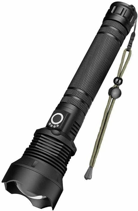 LED-Taschenlampe aus Metall, 90000 Lumen, XHP70, ultrastarke Taschenlampe, einstellbare, zoombare, wasserdichte Taschenl...