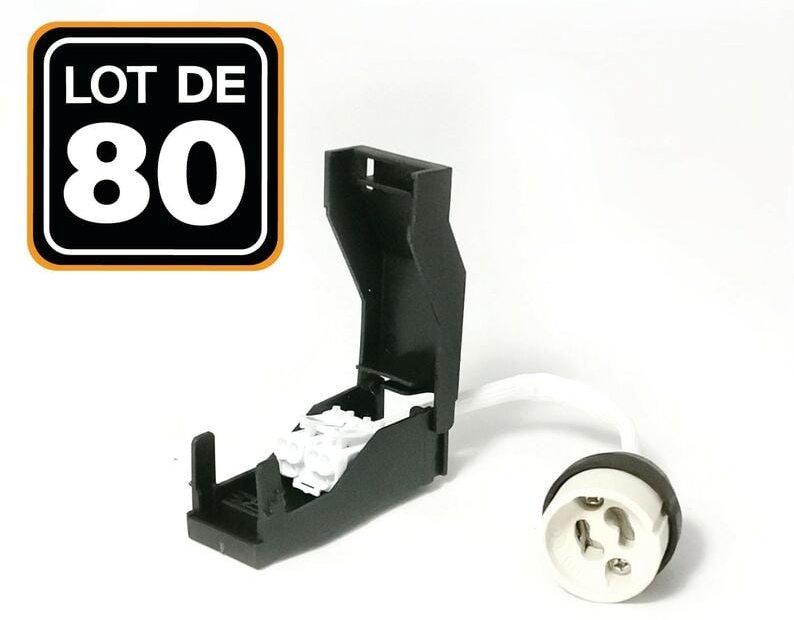 Europalamp - Satz von 80 GU10 Keramikbuchsen Automatisch 230V Klasse 2
