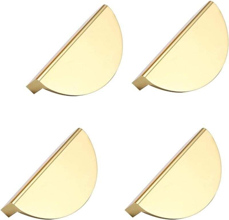 4 Stück Küchengriffe aus Metall, Möbelgriffe aus goldenem Metall, Schrankgriffe aus goldenem Metall, für Büromöbel, Schl...