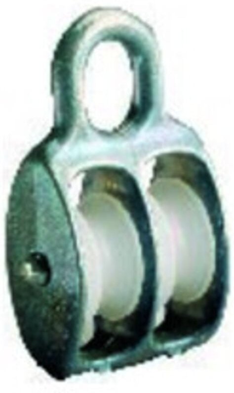 Pösamo Blockrolle doppelt galZn für Seil-Ø b. 8,0mm