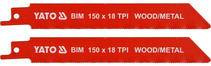 Bim-sägeblätter 150 mm 18TPI 2 stück YT-33931 Yato