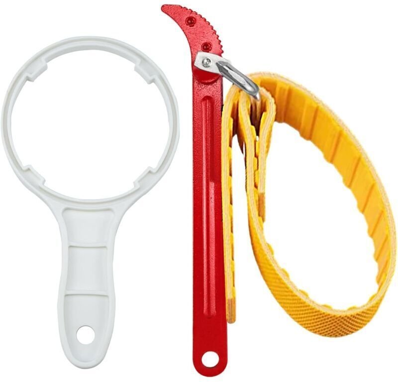 Verstellbarer Universal-Gurtschlüssel und 25 cm Wasserfilterhalter, für Rohre, Duschköpfe, Sanitärreparaturen, als Glasö...