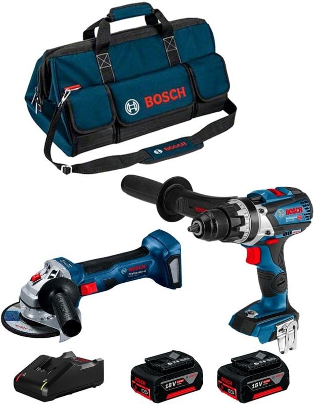 Bosch - Kit BK2013BAG (gsr 18V-110 c + gws 18V-7 + 2 x 4,0 Ah + GAL18V-40 + hd bag)