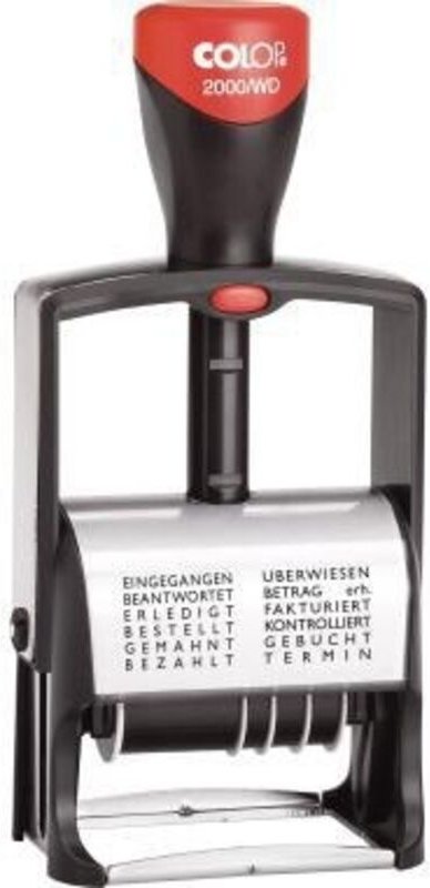Datumstempel ® 2000 wd 43 x 4 mm (b x h) eingegangen beantwortet erledigt bestellt gemahnt bezahlt überwiesen betrag erh...