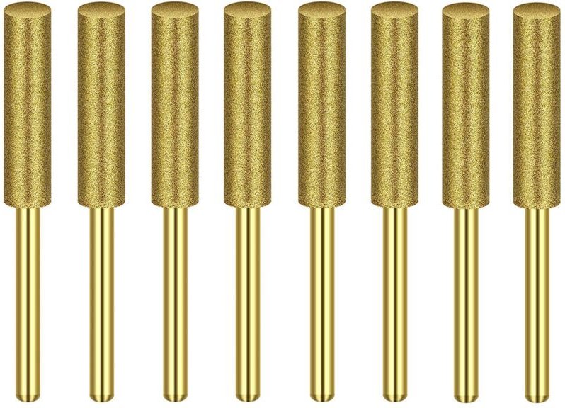 Tlily - 8 StüCk Diamant KettensäGen SchäRfen Feile mit Hoher HäRte, (3/16 , 4,8 Mm)