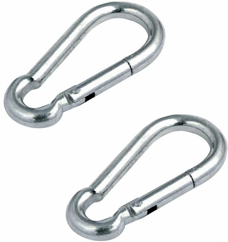 2x Stahlkarabiner Durchmesser 10mm x Länge 100mm