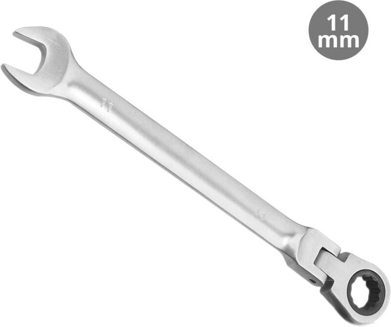 Ring-Maulschlüssel mit Gelenkratsche cr-v 11 mm