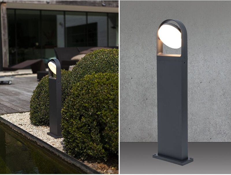 Lutec - led Wegeleuchte fele Anthrazit alu - Kopf 320° verstellbar, IP54, Höhe 70cm