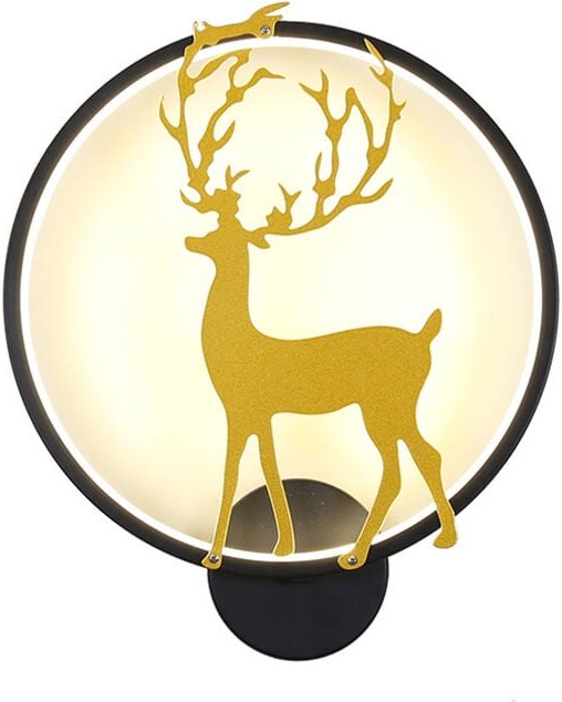 Nordische Elch-Wandlampe, Nachttischlampe im Schlafzimmer, moderne minimalistische kreative Treppe, Balkon, Dekoration, ...