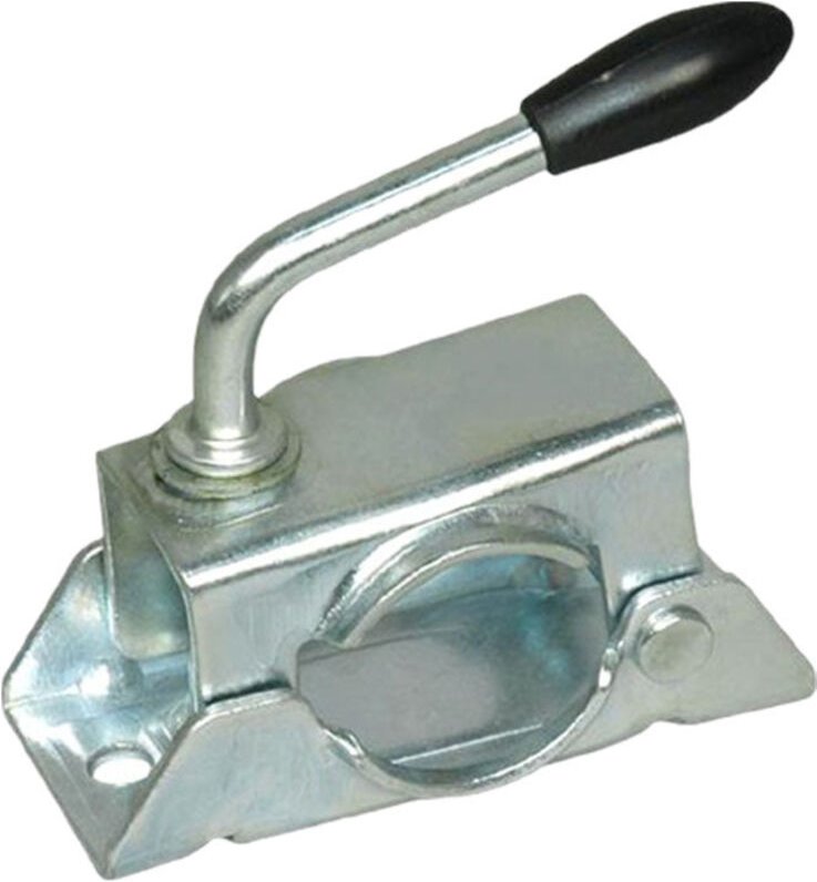 Csparkv - Stahlflansch für Stützradbefestigung, Durchm. 48 mm, mit Feststellgriff