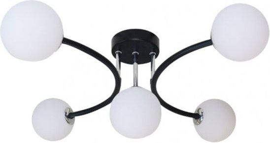 Havanna Lampe of 5 Lichter in schwarz/chrom Fabrilamp.